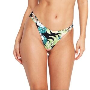 Volcom Shady Beach Hipster Bikini Bottoms in Black (S)